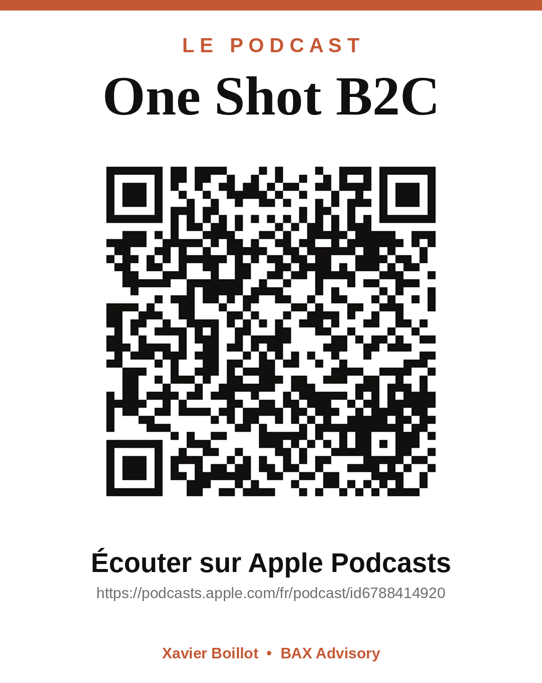 QR code Apple Podcasts One Shot B2C